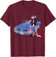 Pink Panther Vintage 1964 Convertible Car Cool Cat , black T-Shirt - T-Shirt | Maroon