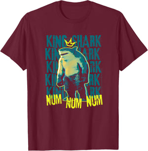 Suicide Squad King Shark Hero Num Num T-Shirt - T-Shirt | Maroon