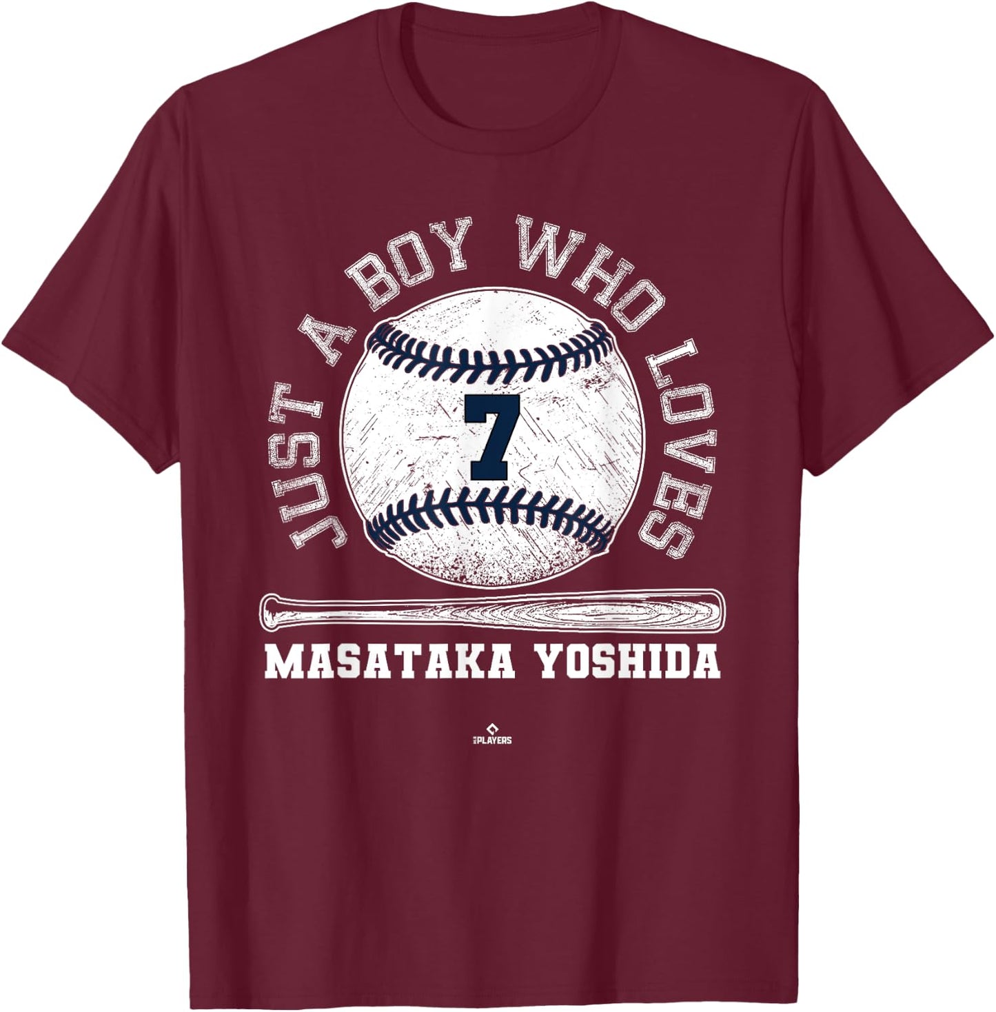 Just A Boy Who Loves Masataka Yoshida Boston Baseball MLBPA T-Shirt - T-Shirt | Maroon