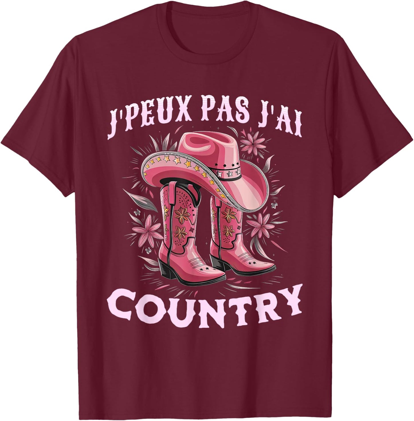 Women's Country Humour Dance Country Western T-Shirt - T-Shirt | Maroon