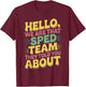 Funny Special Ed Teacher SPED Team Reto Groovy T-Shirt - T-Shirt | Maroon