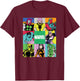 Marvel Avengers and Spider-Man Silver Age Super Heroes Retro T-Shirt - T-Shirt | Maroon