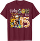 Holy Cow I’m 15 Years Old Dairy Cow Sunflowers 15th Birthday T-Shirt - T-Shirt | Maroon