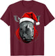 Merry Xmas Rhino Christmas T-Shirt - T-Shirt | Maroon