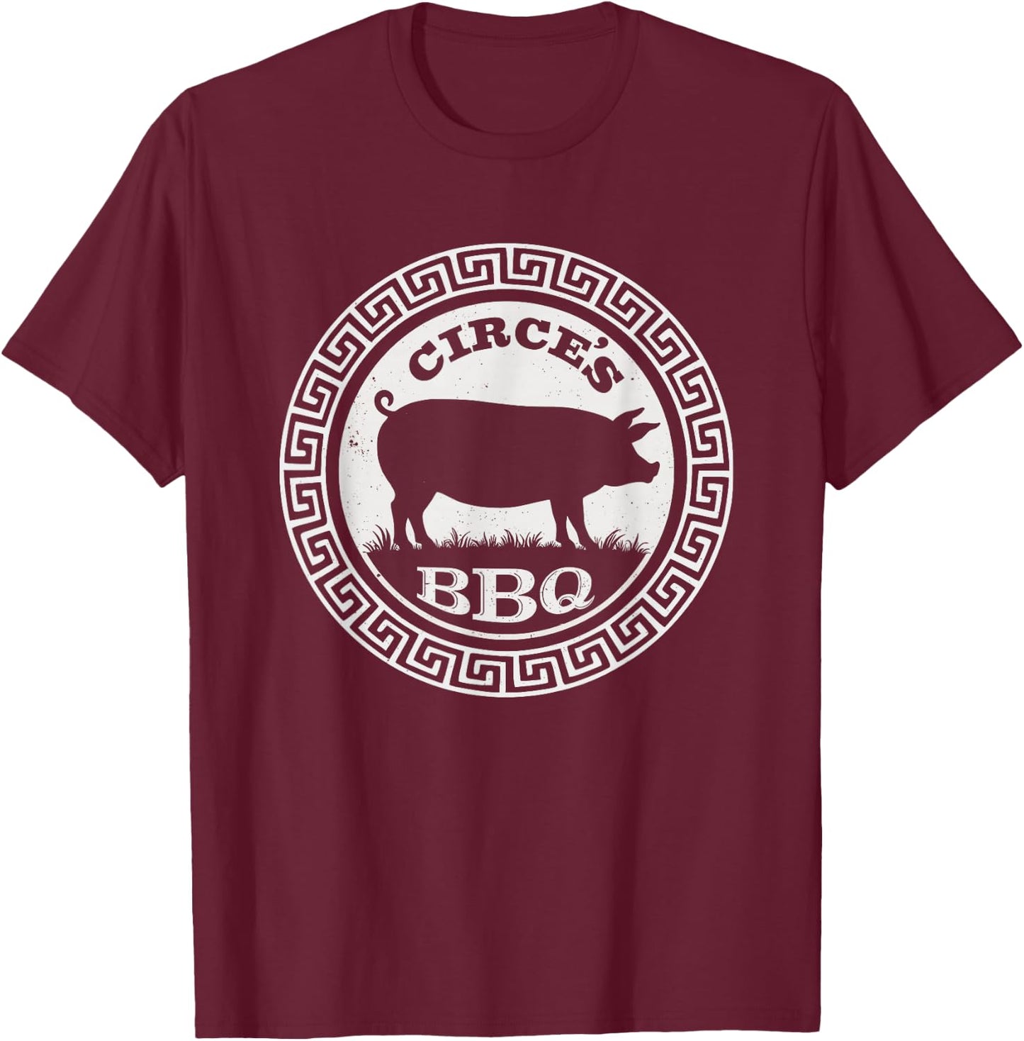 Circe's BBQ Funny Greek Mythology the Odyssey T-Shirt - T-Shirt | Maroon