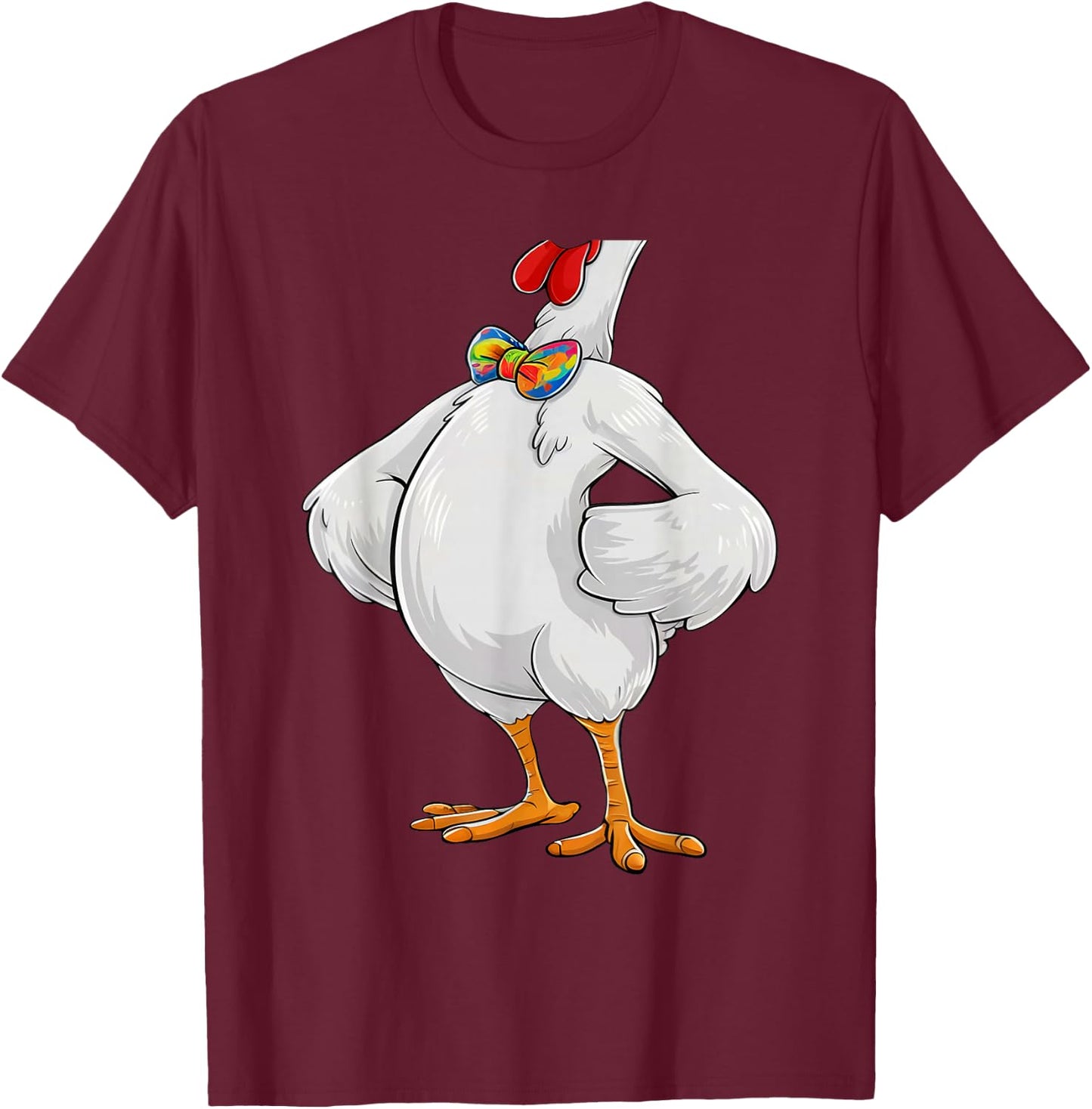 Chicken Costume Body Funny Farm Animal Farming Halloween T-Shirt - T-Shirt | Maroon