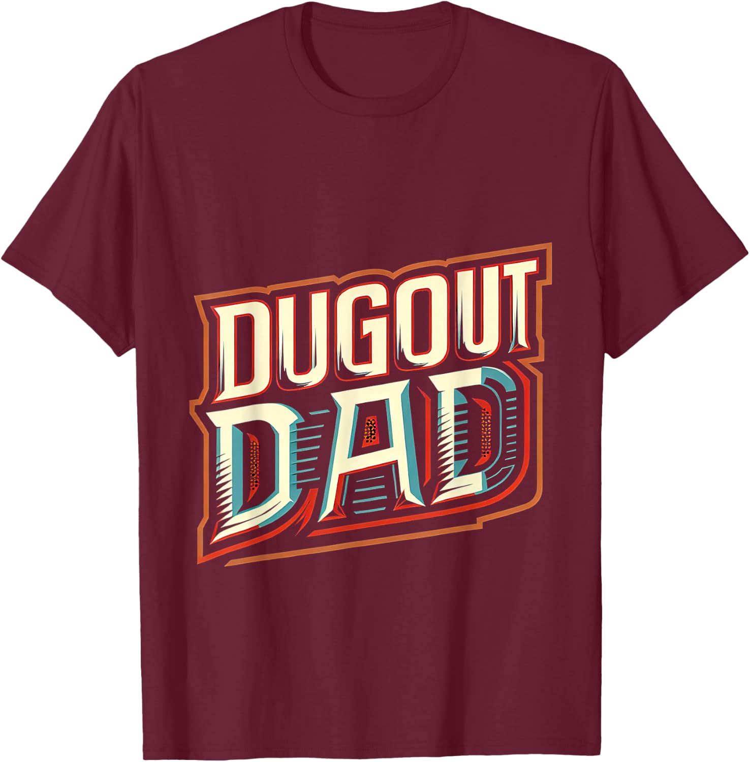 Dugout Dad T-Shirt - T-Shirt | Maroon