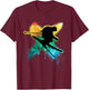 Cool boy jumps with ski during alpine skiing T-Shirt - T-Shirt | Maroon