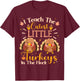 Teacher Thanksgiving I Teach The Cutest Turkeys In The Flock T-Shirt - T-Shirt | Maroon