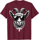 Goat with Sunglasses T-Shirt - T-Shirt | Maroon