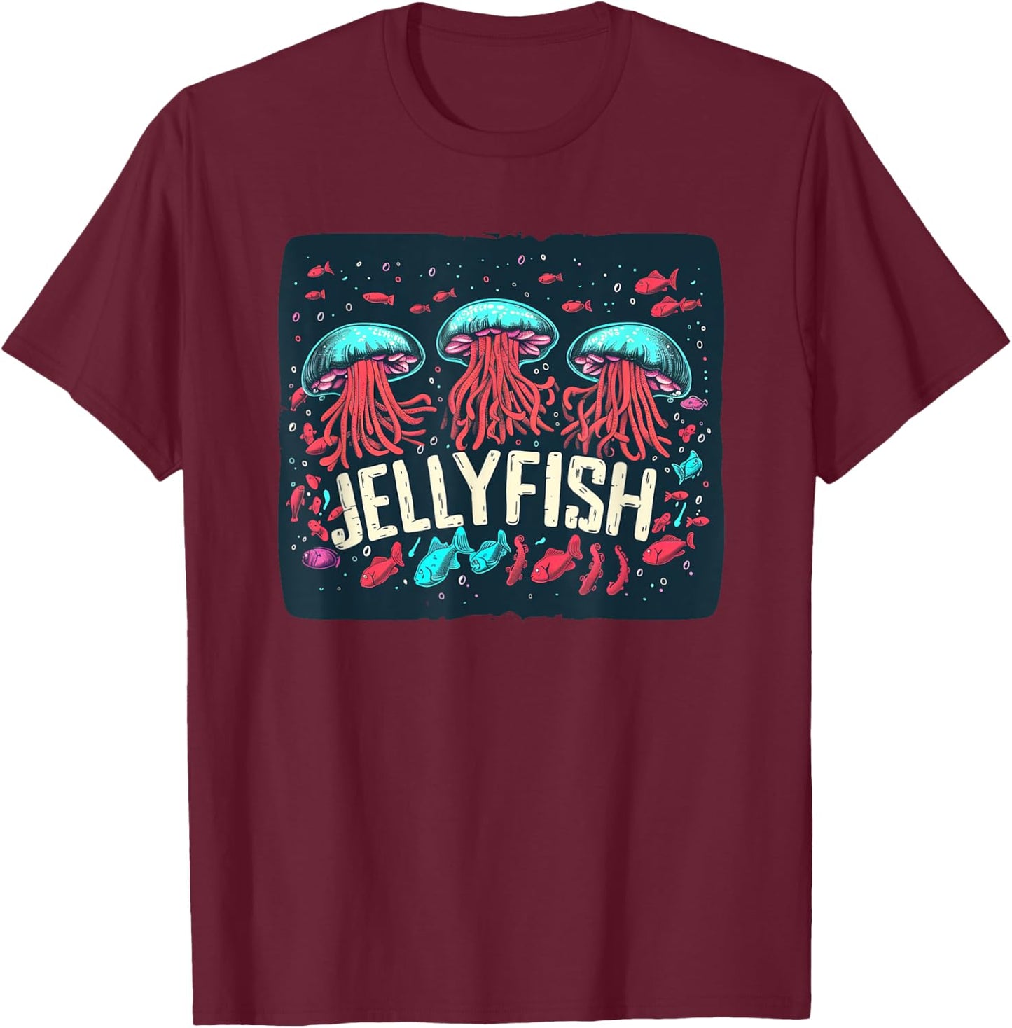 Pretty colorful Jellyfish Costume for Boys and Girls T-Shirt - T-Shirt | Maroon