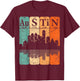 Austin Periodic Table Elements Austin Skyline Retro T-Shirt - T-Shirt | Maroon