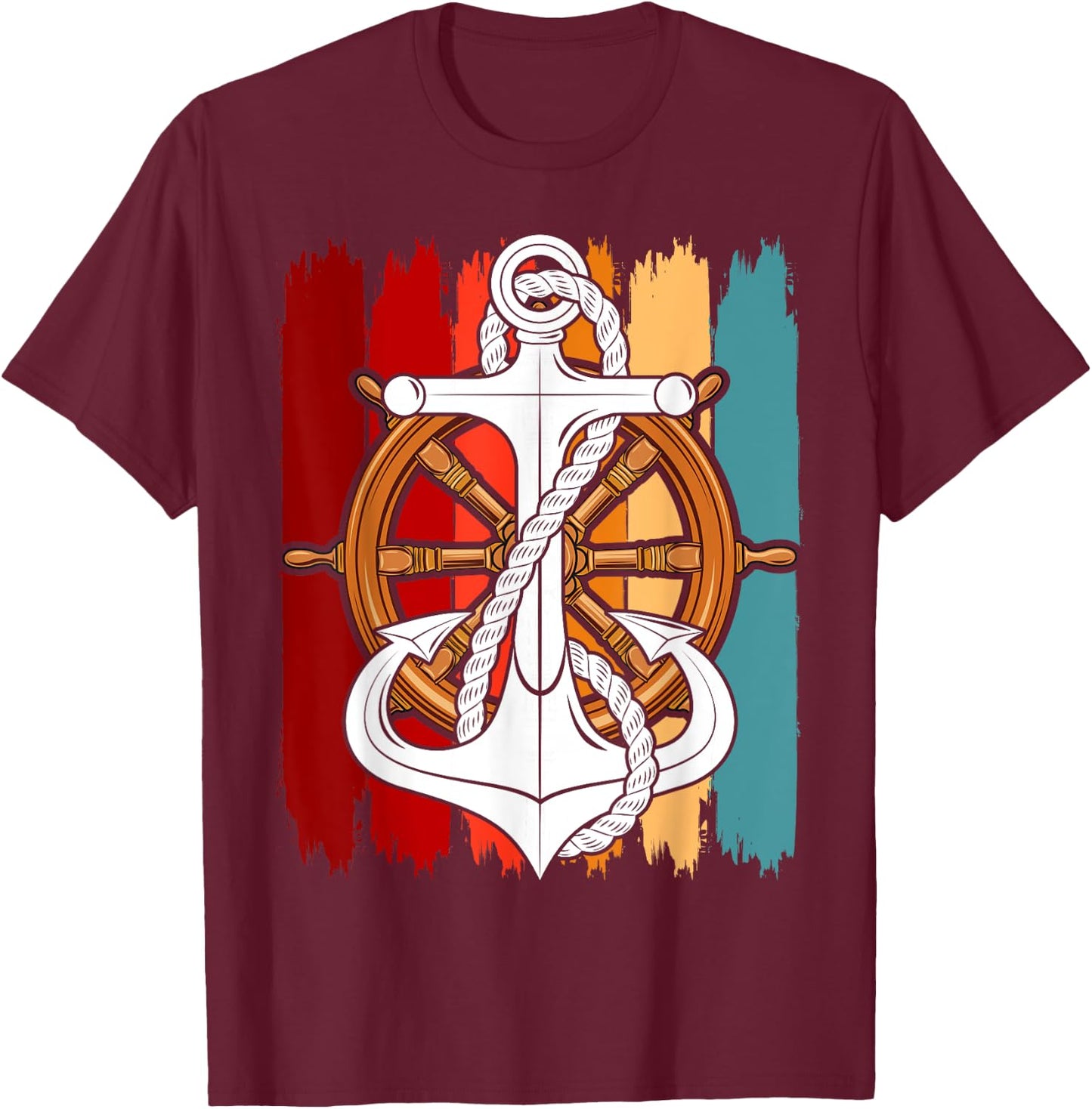 Sailor Costume Anchor Captain Sailing Men Women Children T-Shirt - T-Shirt | Maroon