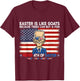 Funny Joe Biden Merry 4th of Easter Design Fourth of July T-Shirt - T-Shirt | Maroon