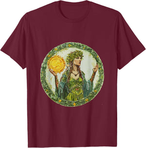 Ostara Spring Equinox Enchantress Renewal T-Shirt - T-Shirt | Maroon