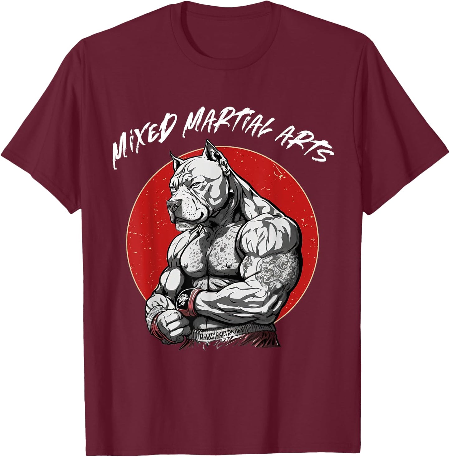 Mixed Martial Arts - Cage Fighter Free Fighting T-Shirt - T-Shirt | Maroon