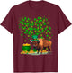 Shamrock Tree Leprechaun Hat Bison St Patrick's Day T-Shirt - T-Shirt | Maroon