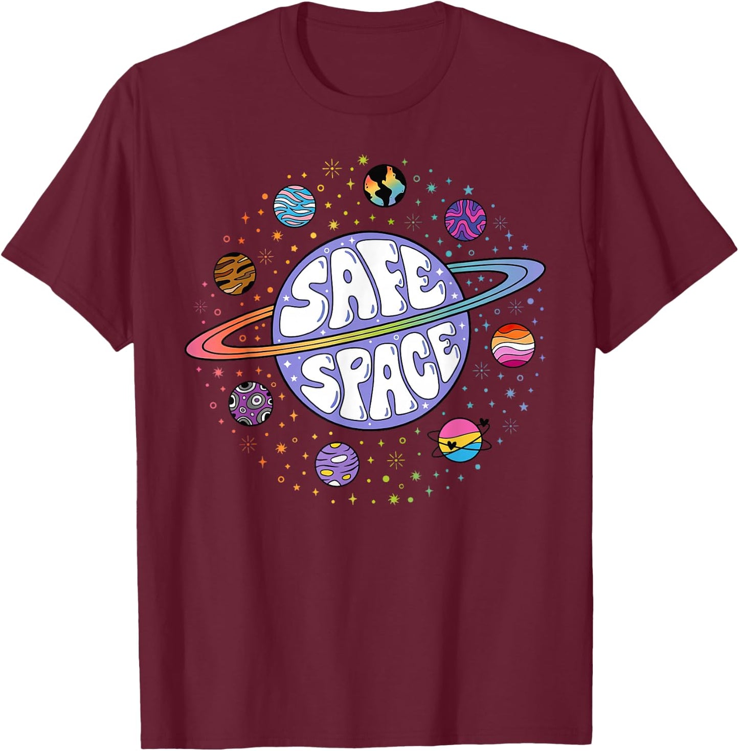 I Am A Safe Person Safe Space LGBTQ Ally Gay Pride Monat T-Shirt - T-Shirt | Maroon