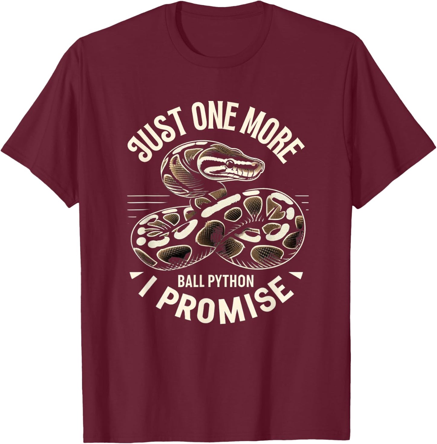 Ball Python Shirt Snake Reptile Herpetology Ball Python T-Shirt - T-Shirt | Maroon
