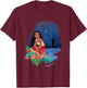 Disney Moana 2 Oceania Wayfinder Midnight Moana , Black, S T-Shirt - T-Shirt | Maroon