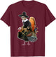 Thanksgiving Cat Pilgrim Costume Thanksgiving Turkey Gift T-Shirt - T-Shirt | Maroon