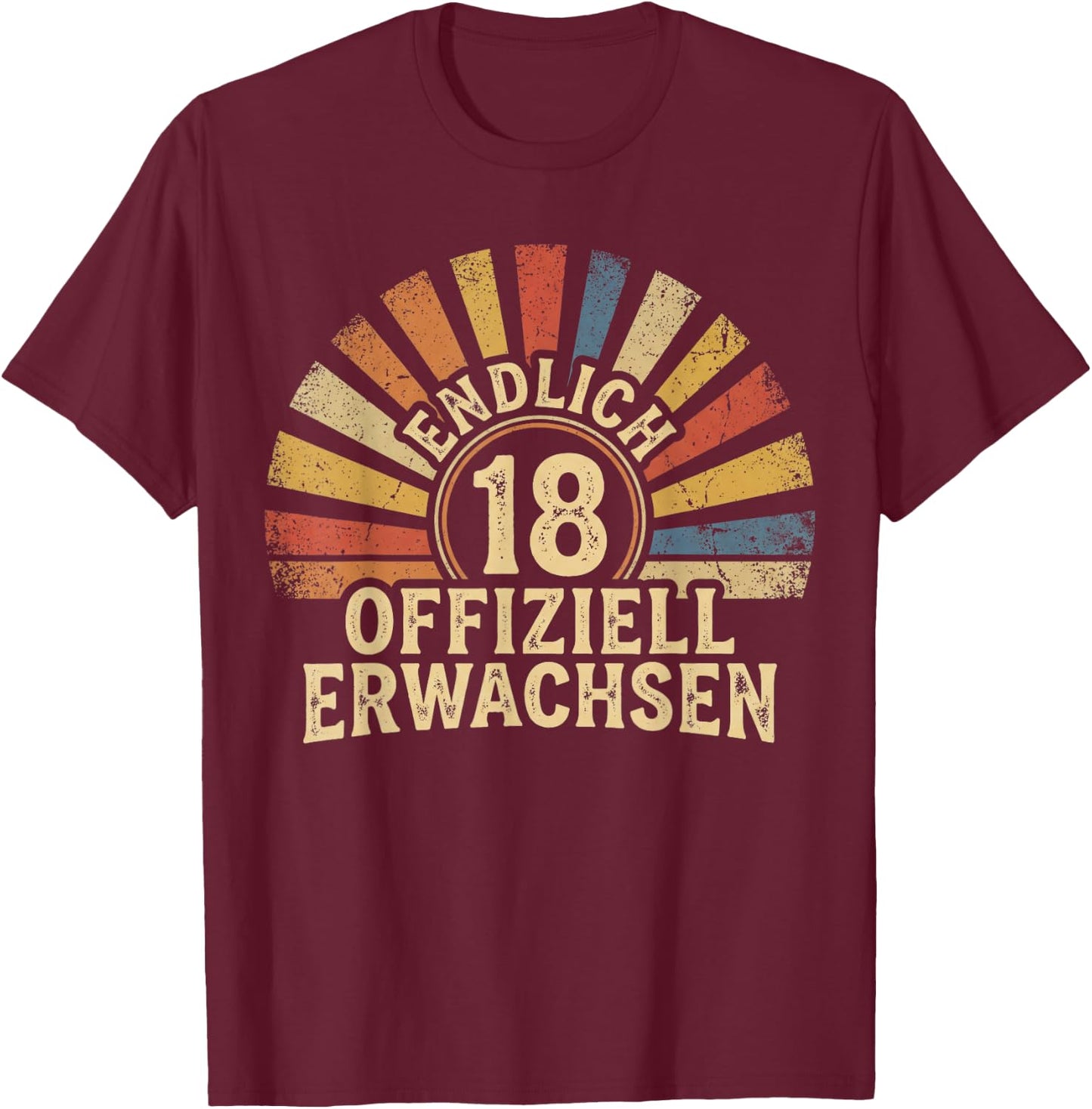 18ter Endlich 18 Jahre 18. Geburtstag Mädchen Junge Tochter T-Shirt - T-Shirt | Maroon