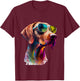 Viszla with Sunglasses T-Shirt - T-Shirt | Maroon