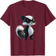 Skunk with Sunglasses - Funny Skunk , black T-Shirt - T-Shirt | Maroon