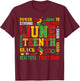 Juneteenth Power Strong African American Pride Men Women Kid T-Shirt - T-Shirt | Maroon