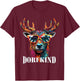 Dorfkind Deer Farmers & Farmer Gift Village Child , black T-Shirt - T-Shirt | Maroon