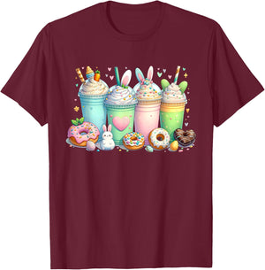 Easter Coffee Cups, Some Bunny Needs Coffee, Funny Easter T-Shirt - T-Shirt | Maroon