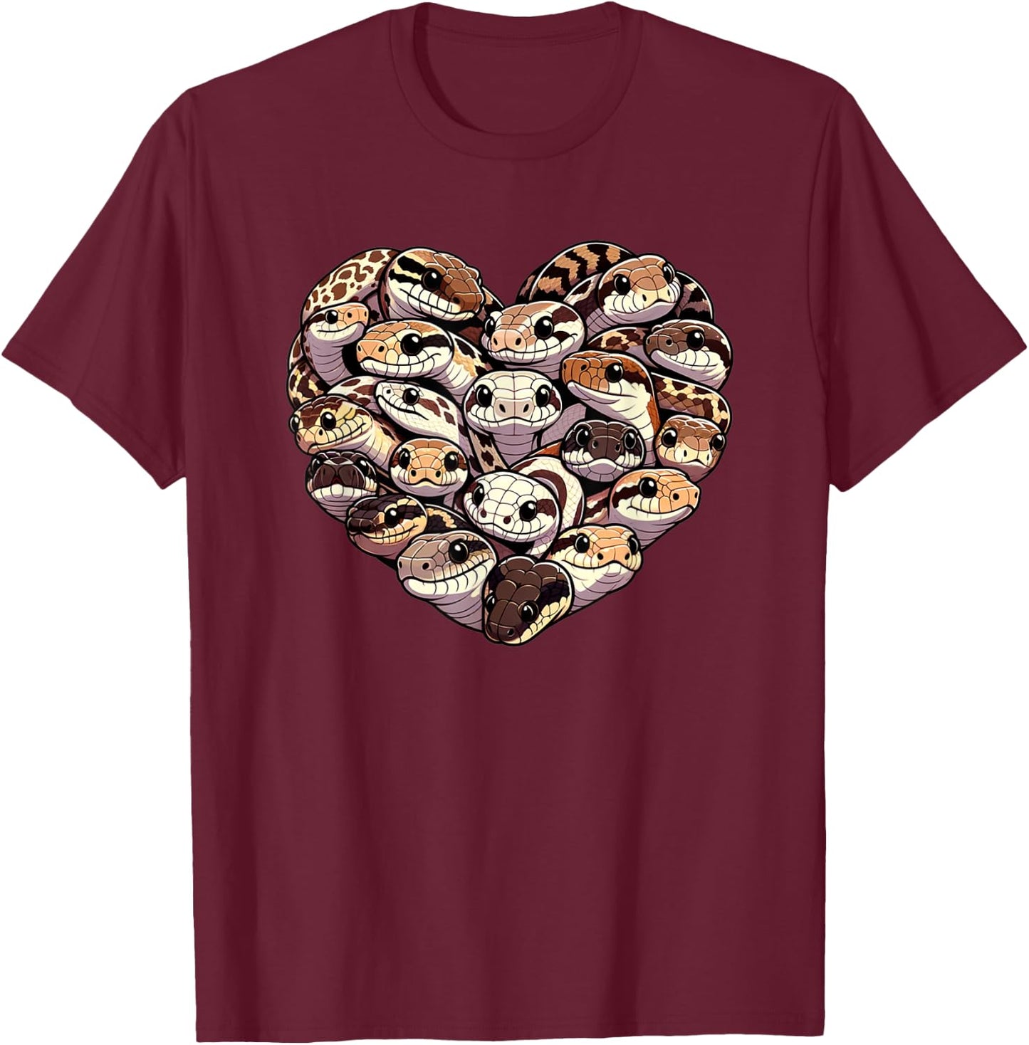 Hognose Snake Lover Puff Adder Snakes T-Shirt - T-Shirt | Maroon