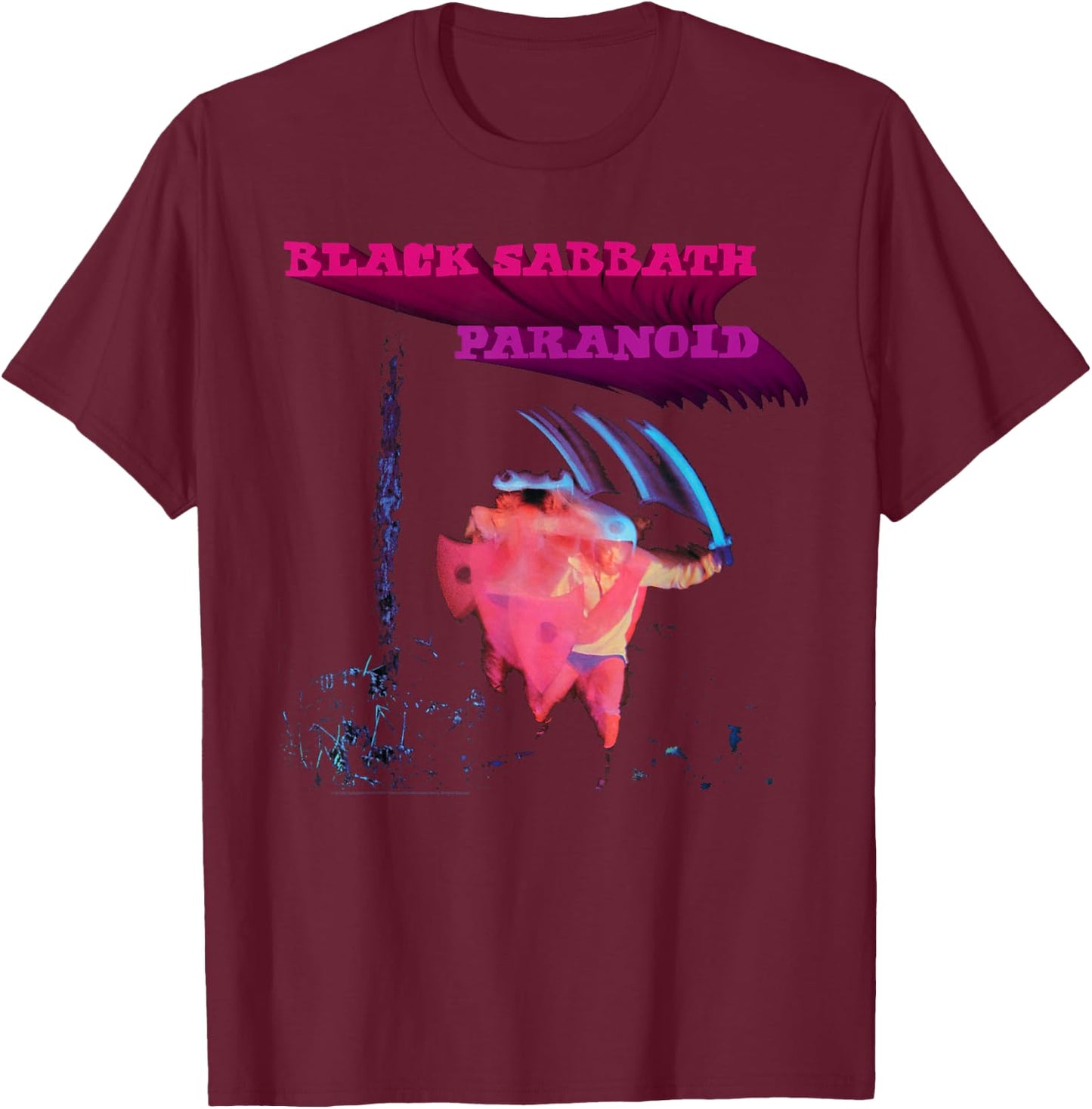 Black Sabbath Official Paranoid Motion Trails , black T-Shirt - T-Shirt | Maroon
