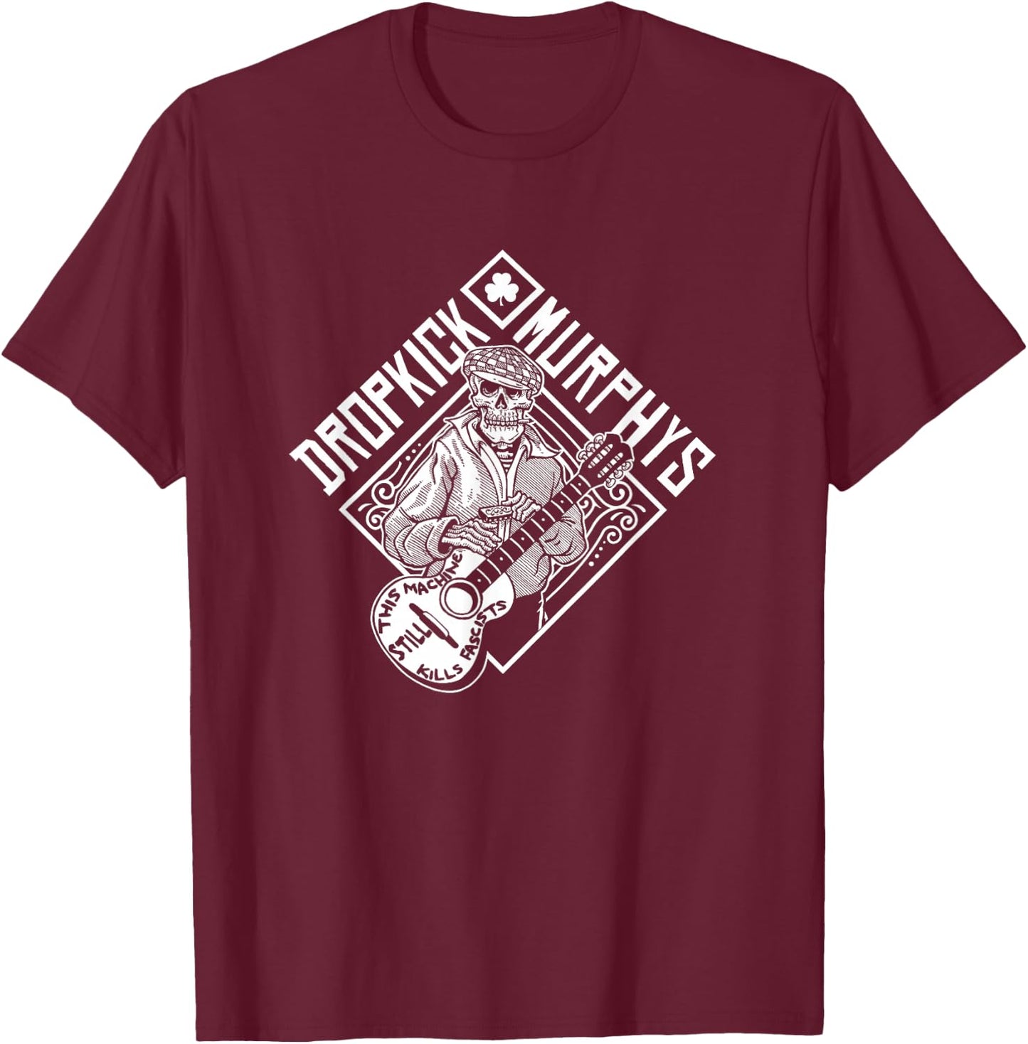 Dropkick Murphys Official Merchandise - Cousin Skelly , black T-Shirt - T-Shirt | Maroon