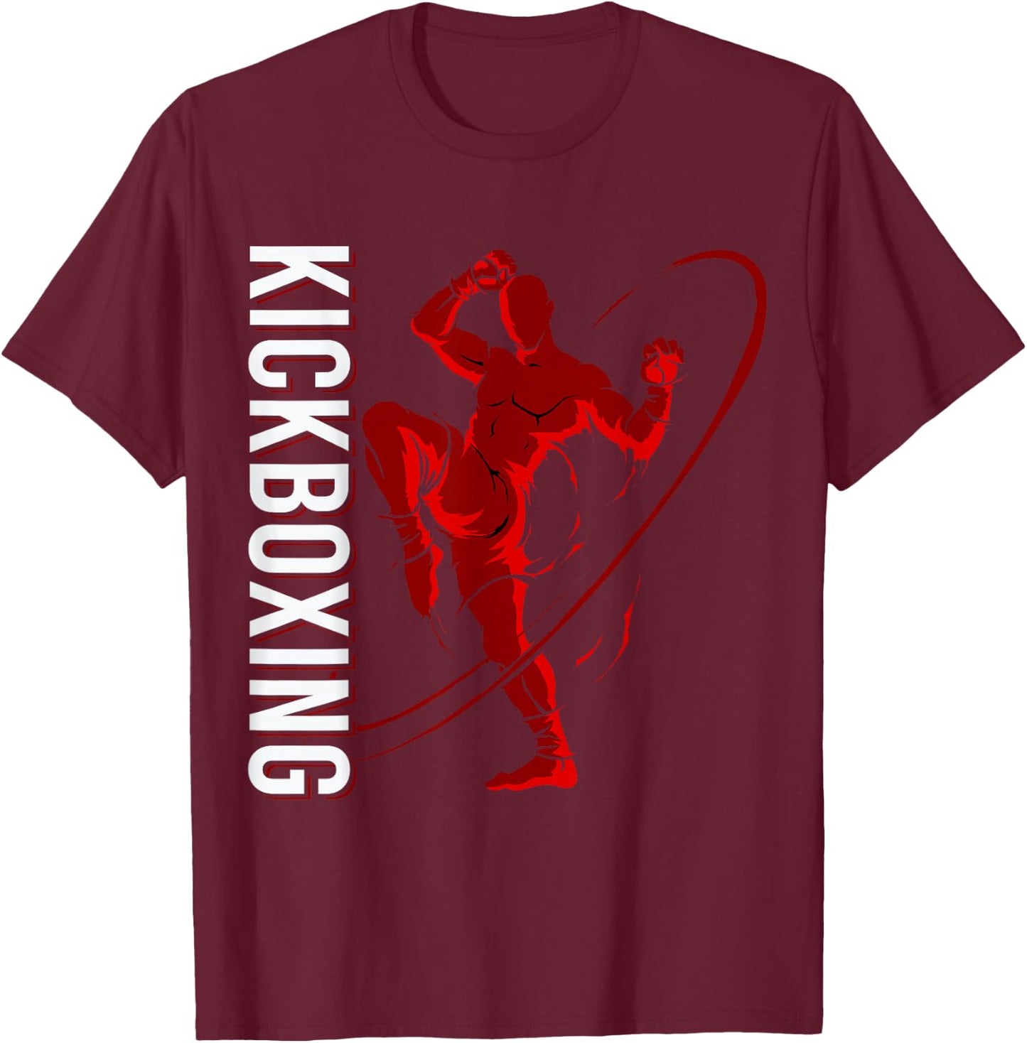 Kickboxer Martial Arts Kickboxing , black T-Shirt - T-Shirt | Maroon