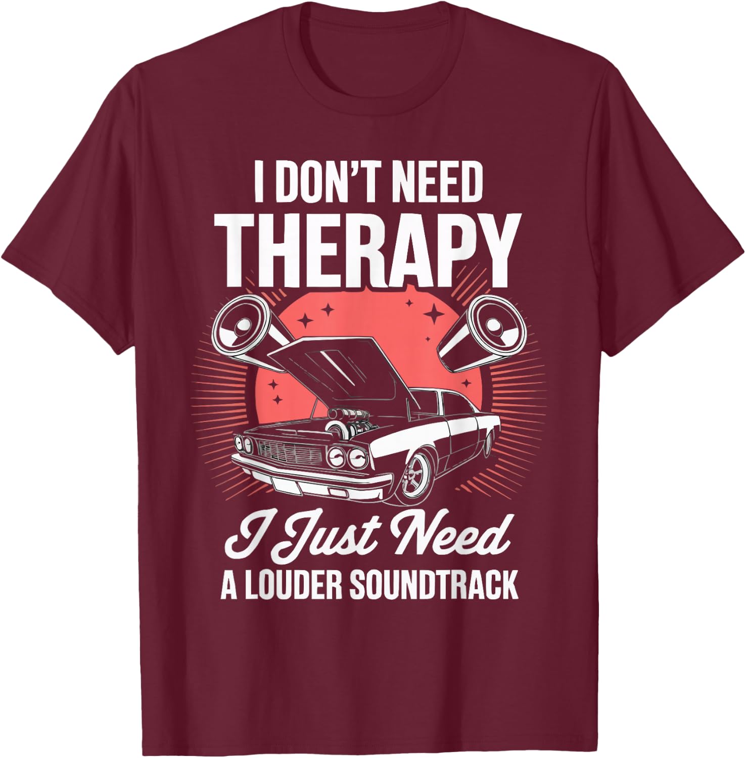 Car Audio Installer Car Sterio Bass Amp Profession Music T-Shirt - T-Shirt | Maroon