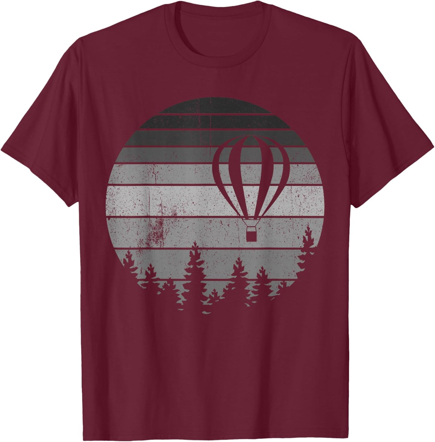 Vintage Hot Air Balloon Festival Balloonist Fly Ballooning T-Shirt - T-Shirt | Maroon