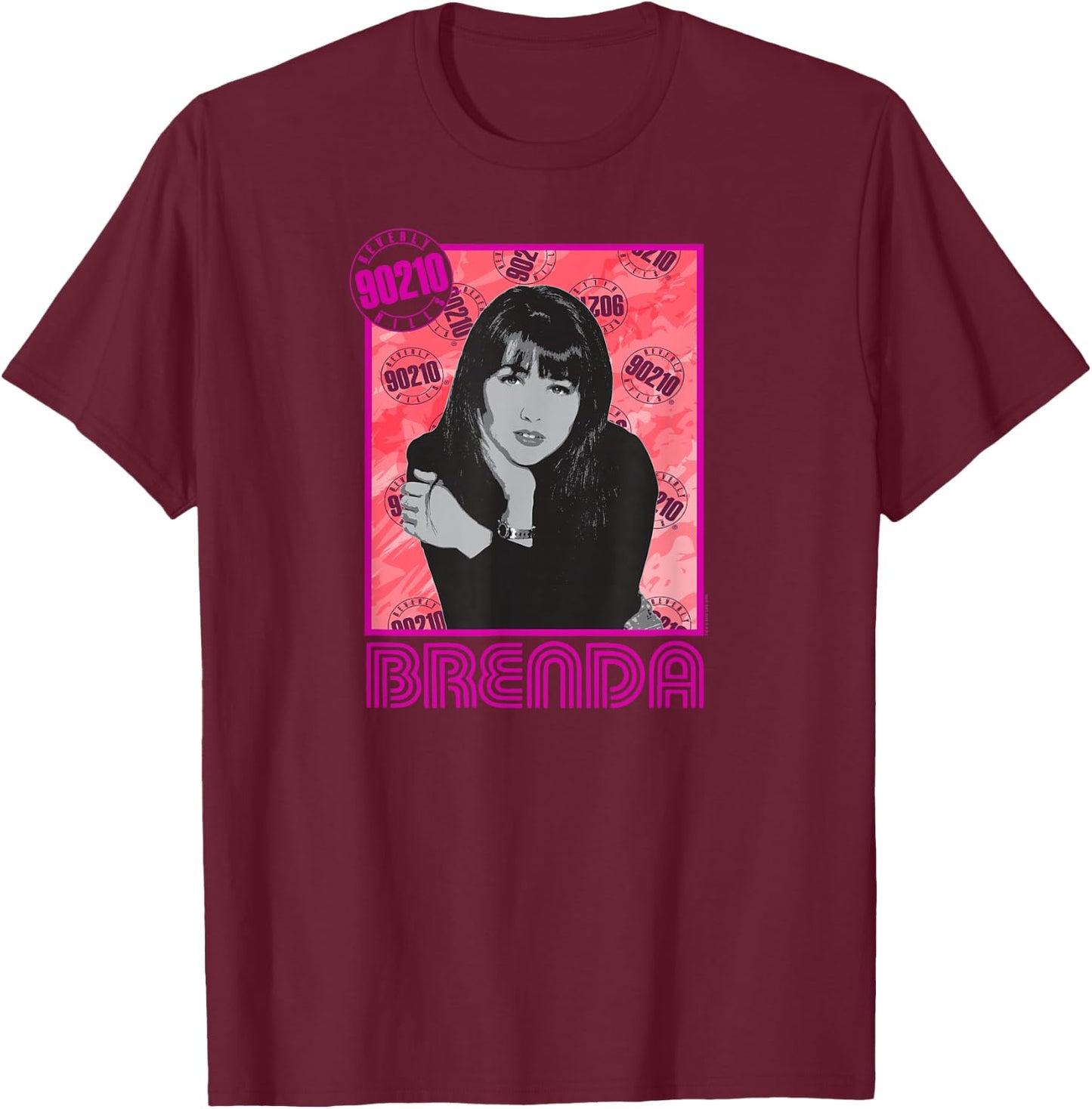 Beverly Hills 90210 - Brenda T-Shirt - T-Shirt | Maroon
