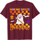 Making Smiles Bootiful Halloween Dentist Funny Ghost Dental T-Shirt - T-Shirt | Maroon