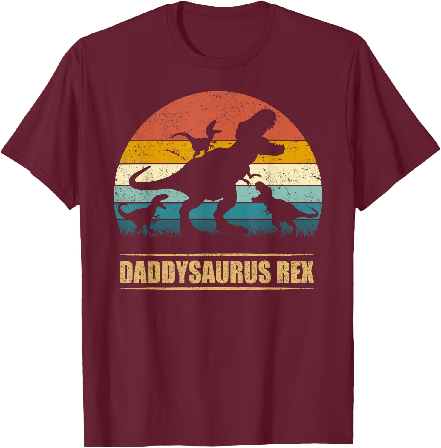Daddysaurus Rex 3 kids T-Shirt - T-Shirt | Maroon