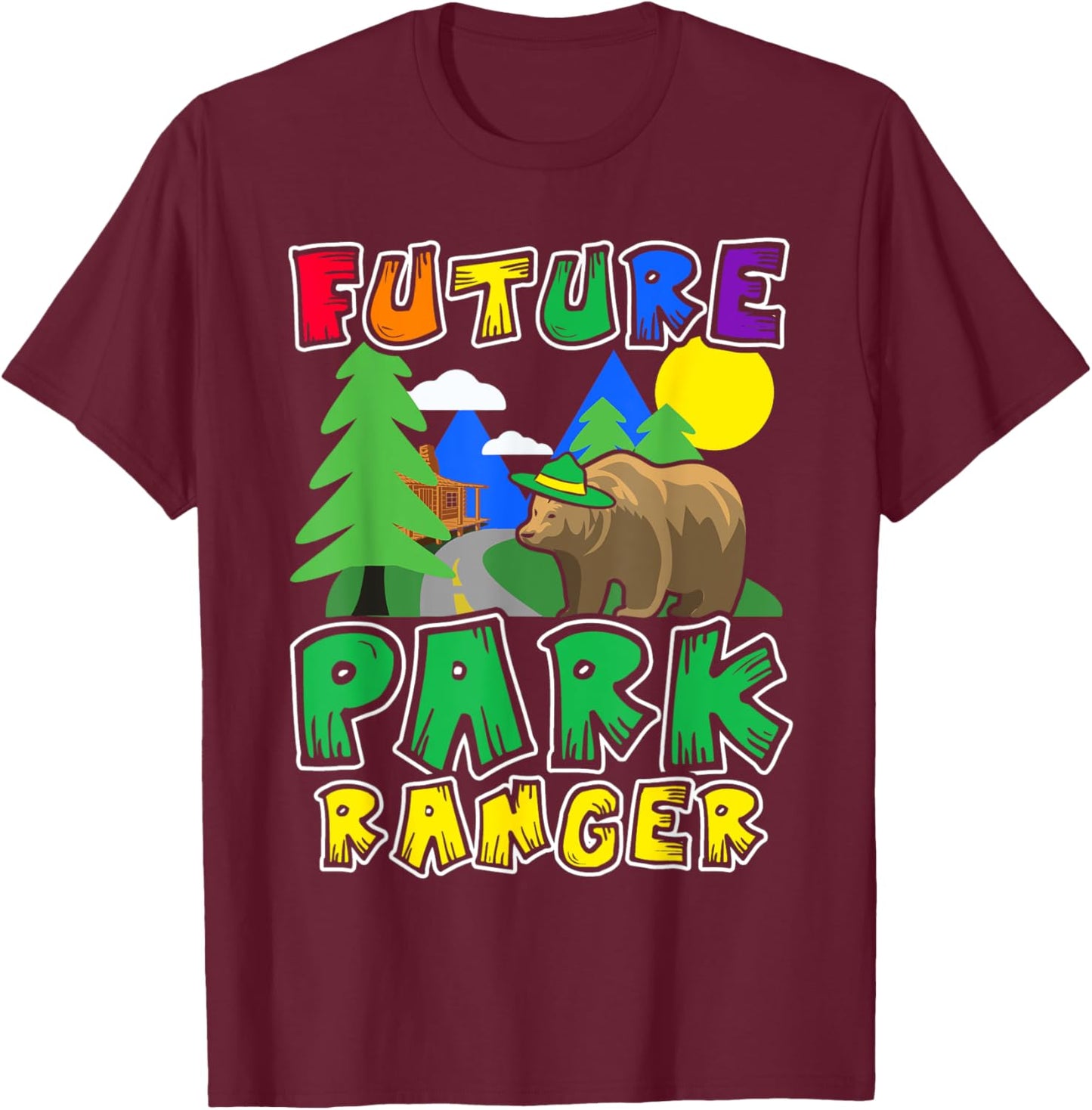 Future Park Ranger Kid's T-Shirt - T-Shirt | Maroon