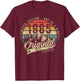 1985 Vintage Vintage Birthday Retro Men's Women's Gift , black T-Shirt - T-Shirt | Maroon