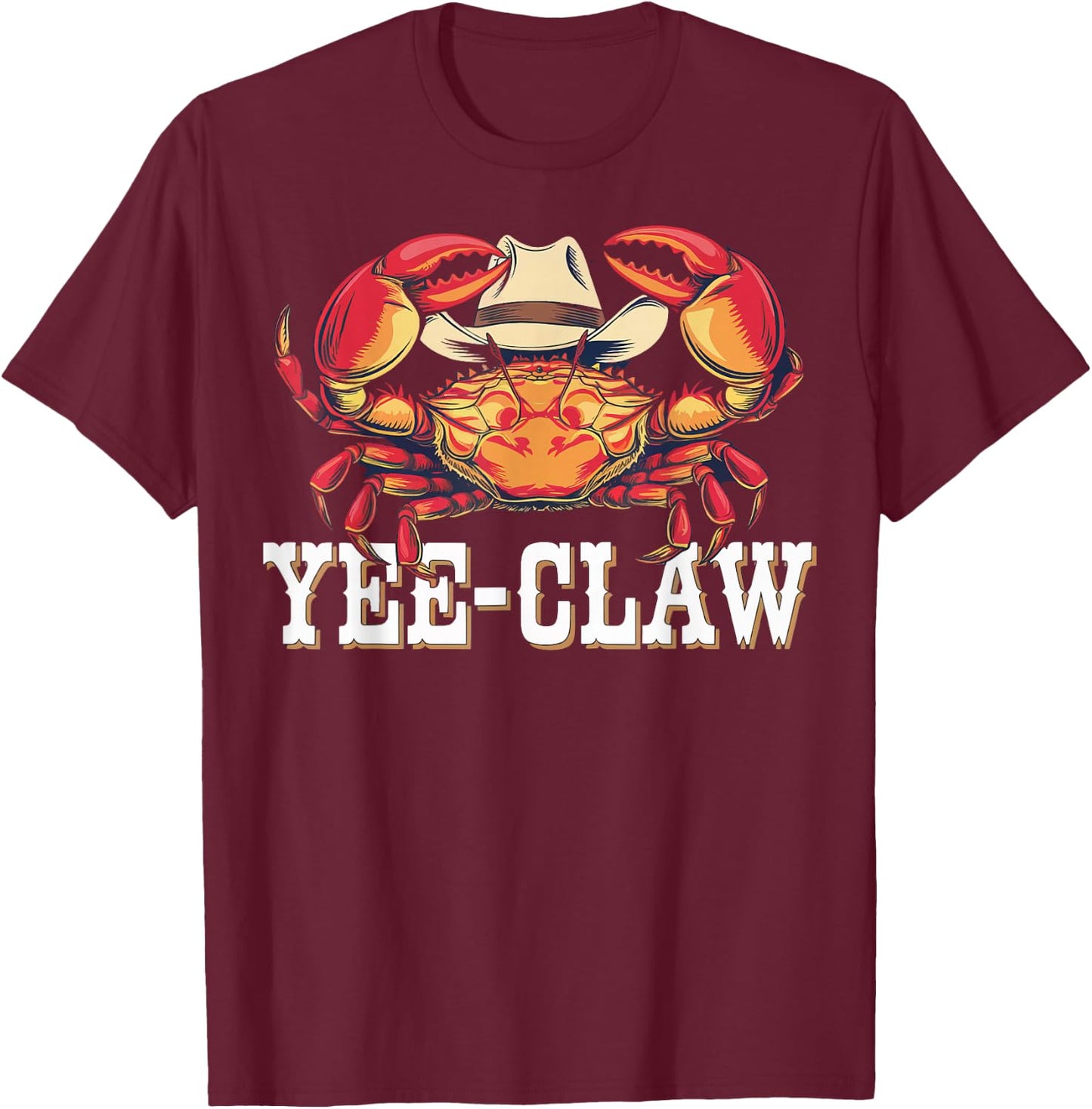 Yee-claw Crab T-Shirt - T-Shirt | Maroon
