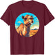 Beautiful camel in the desert landscape T-Shirt - T-Shirt | Maroon