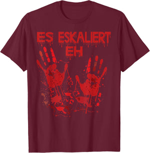 Halloween Bloody Hands Blood Splash Zombie Costume Men's , black T-Shirt - T-Shirt | Maroon