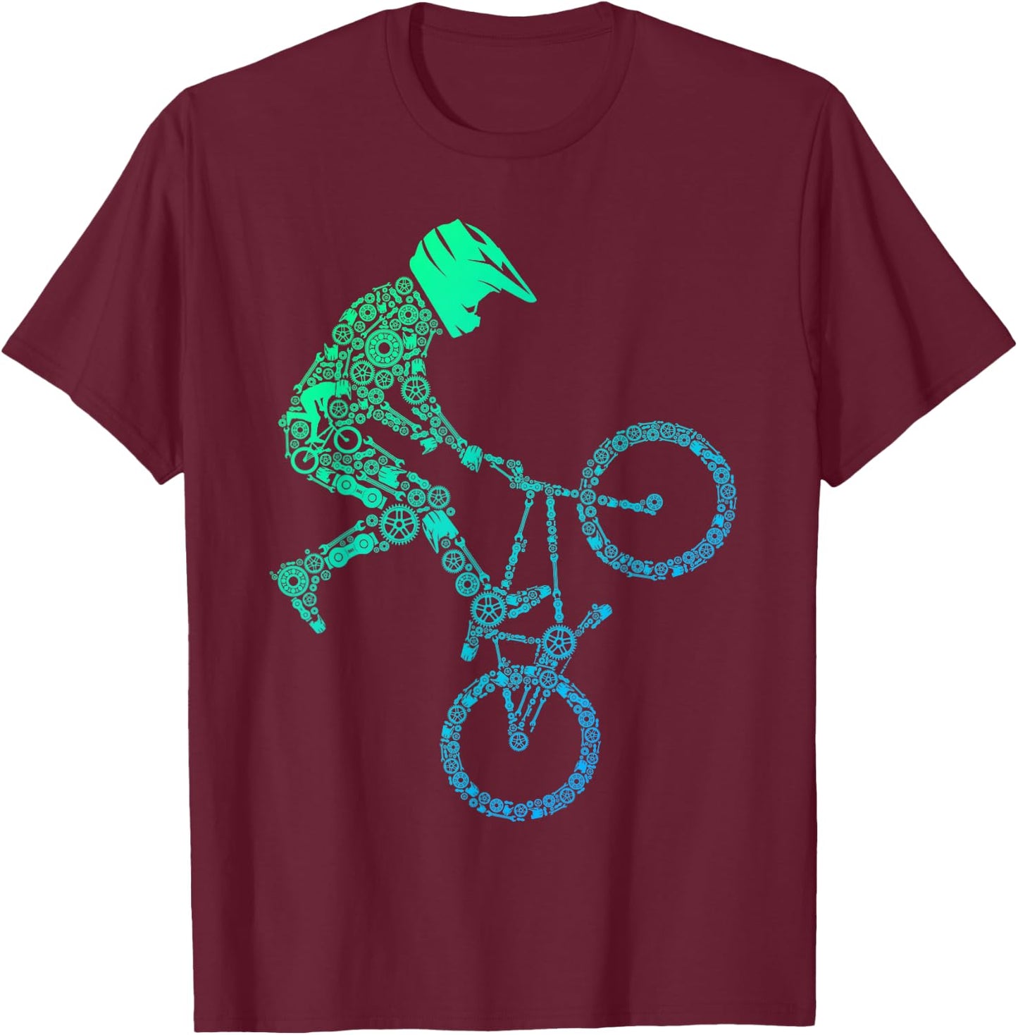 Boys BMX Bike Shirts | Bike Rider Gear BMX , black T-Shirt - T-Shirt | Maroon