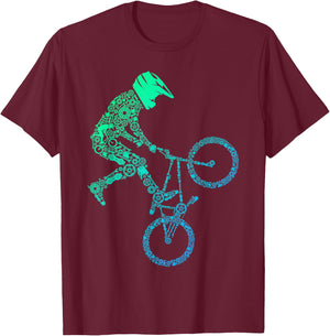 Boys BMX Bike Shirts | Bike Rider Gear BMX , black T-Shirt - T-Shirt | Maroon