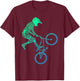 Boys BMX Bike Shirts | Bike Rider Gear BMX , black T-Shirt - T-Shirt | Maroon