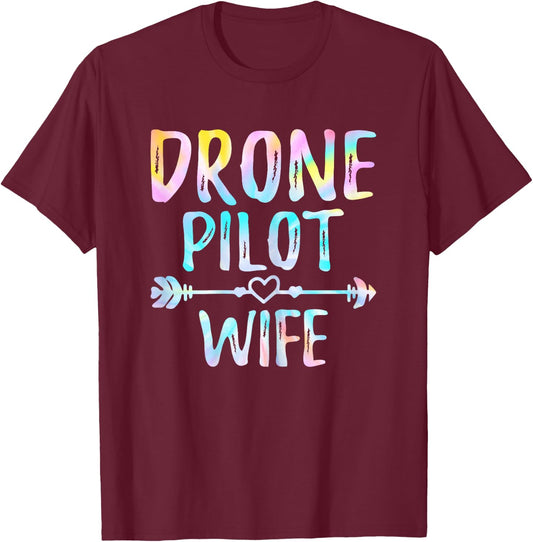 Drone Pilot Wife Drone Operator Wife Gifts FPV RC Quadcopter T-Shirt - T-Shirt | Maroon
