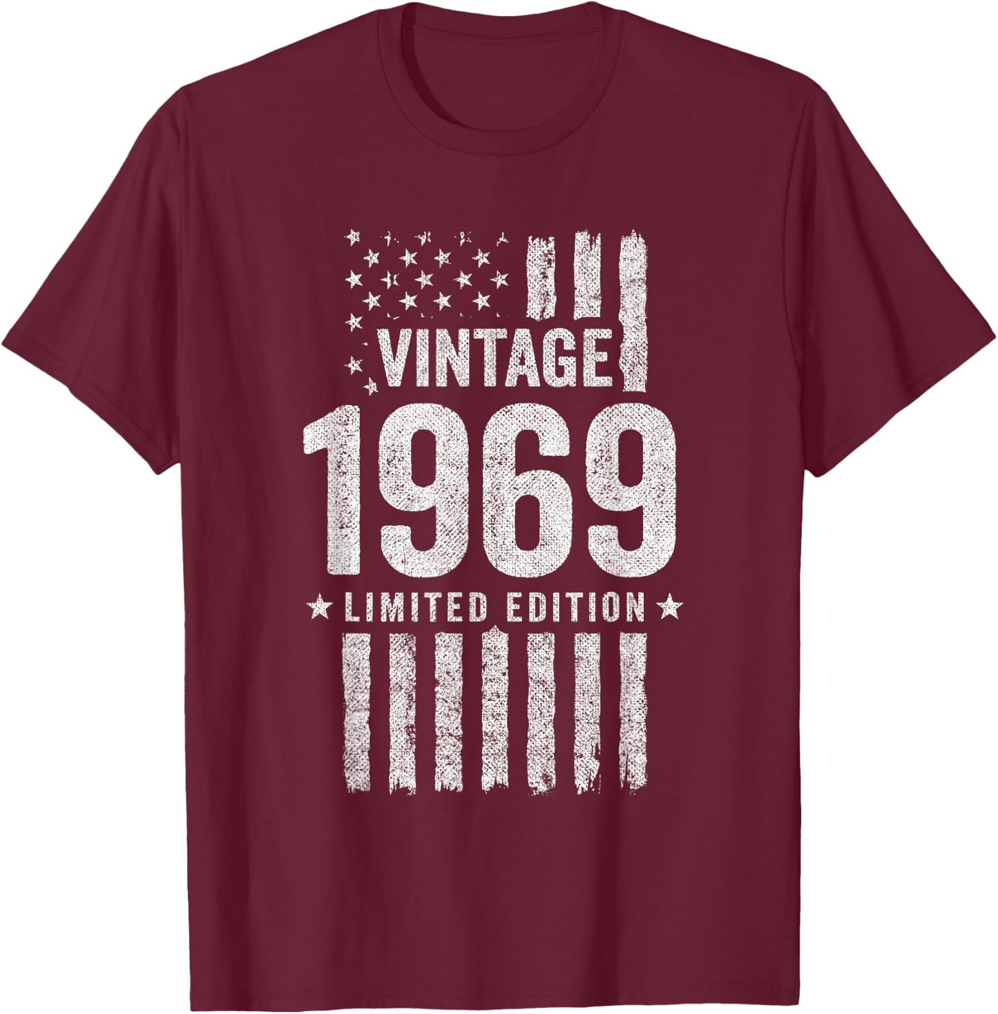 1969 Birthday - Born in 1969 - Limited Edition Vintage 1969 T-Shirt - T-Shirt | Maroon